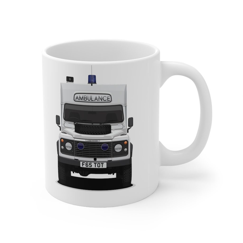 Land Rover Defender 110 - "Ambulance" - Mug 11oz