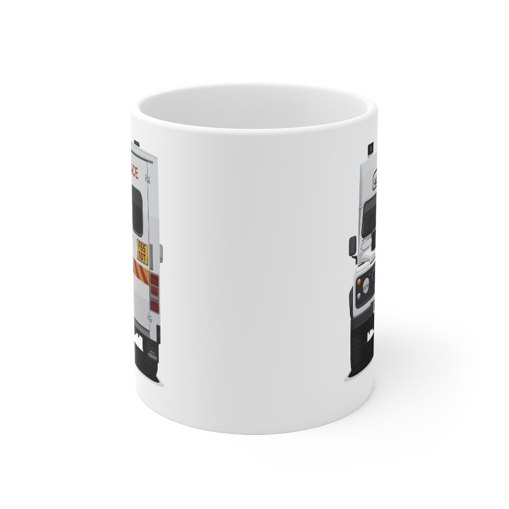 Land Rover Defender 110 - "Ambulance" - Mug 11oz - Image 2