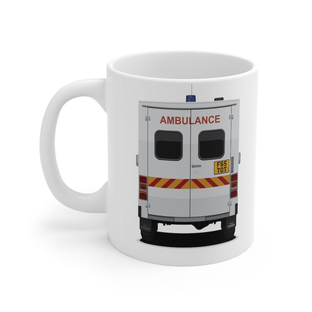 Land Rover Defender 110 - "Ambulance" - Mug 11oz - Image 3