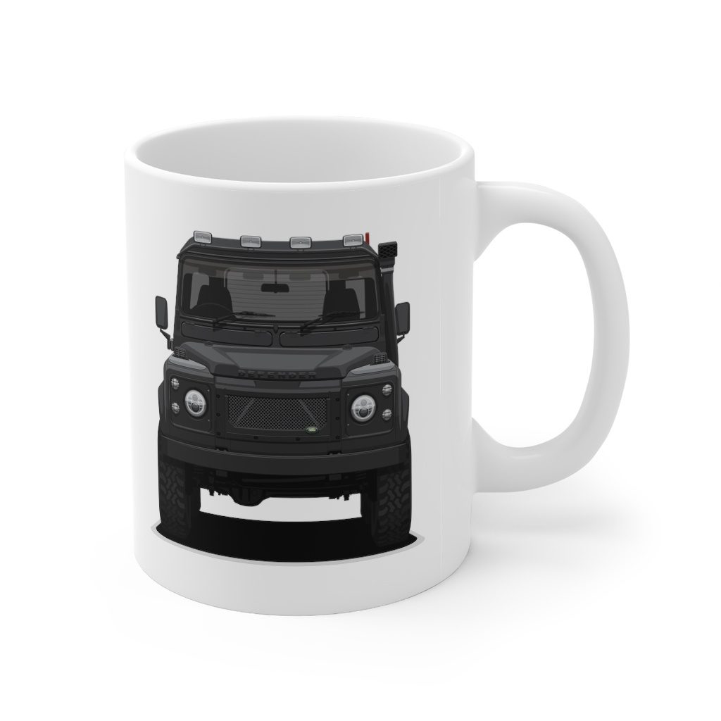 Land Rover Defender 90 - "Black Rebel" - Mug 11oz