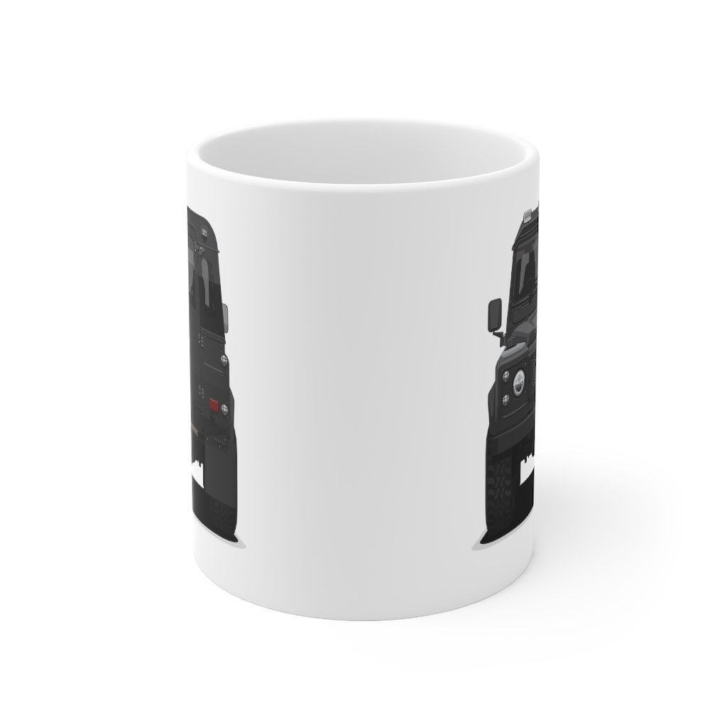 Land Rover Defender 90 - "Black Rebel" - Mug 11oz - Image 2