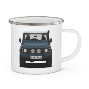 Land Rover Defender 90 - "Blue" - Enamel Camping Mug