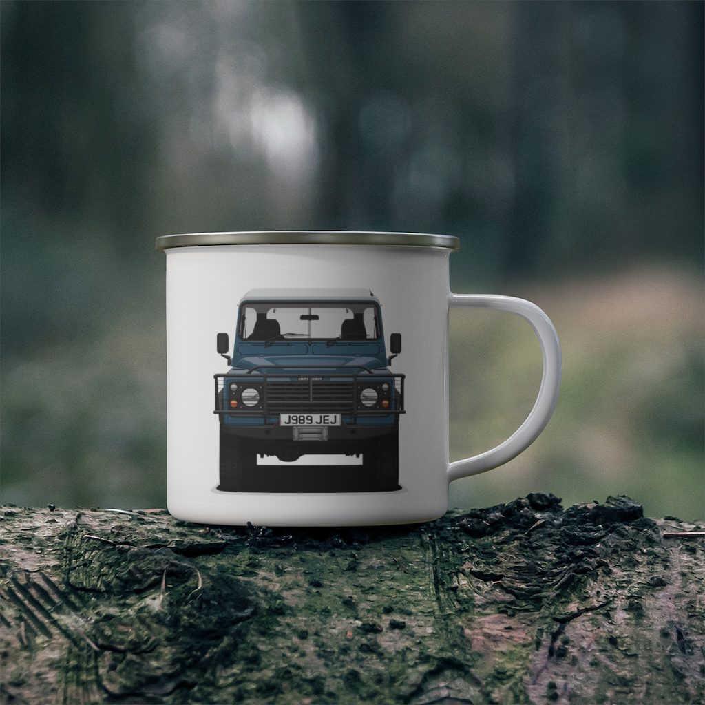 Land Rover Defender 110 HiCap - "Farm Truck" - Enamel Camping Mug - Image 4