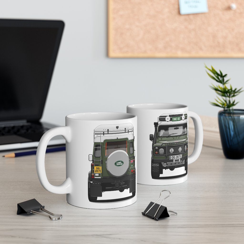 “Sarge” – Land Rover Defender 110 - Mug 11oz - Image 5