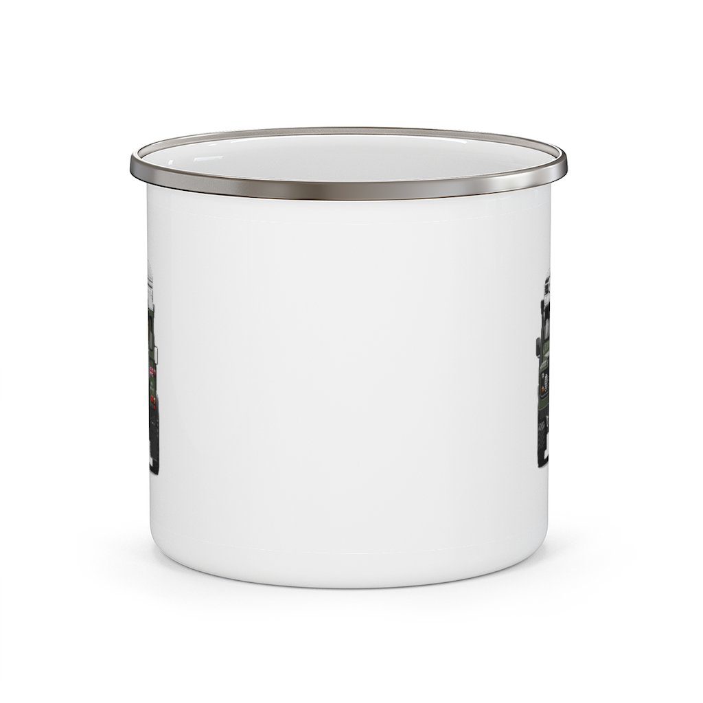 “Sarge” – Land Rover Defender 110 - Enamel Camping Mug - Image 2