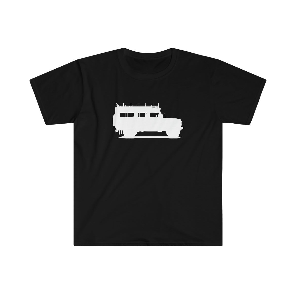 Land Rover Defender 110 - County Station Wagon w/Rack - Unisex Softstyle T-Shirt - Image 2
