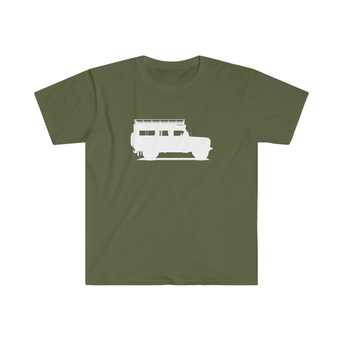 Land Rover Defender 110 - County Station Wagon w/Rack - Unisex Softstyle T-Shirt - Image 3