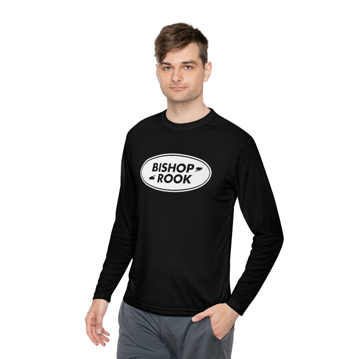 Bishop+Rook Oval - Unisex Lightweight Long Sleeve Tee - Image 15