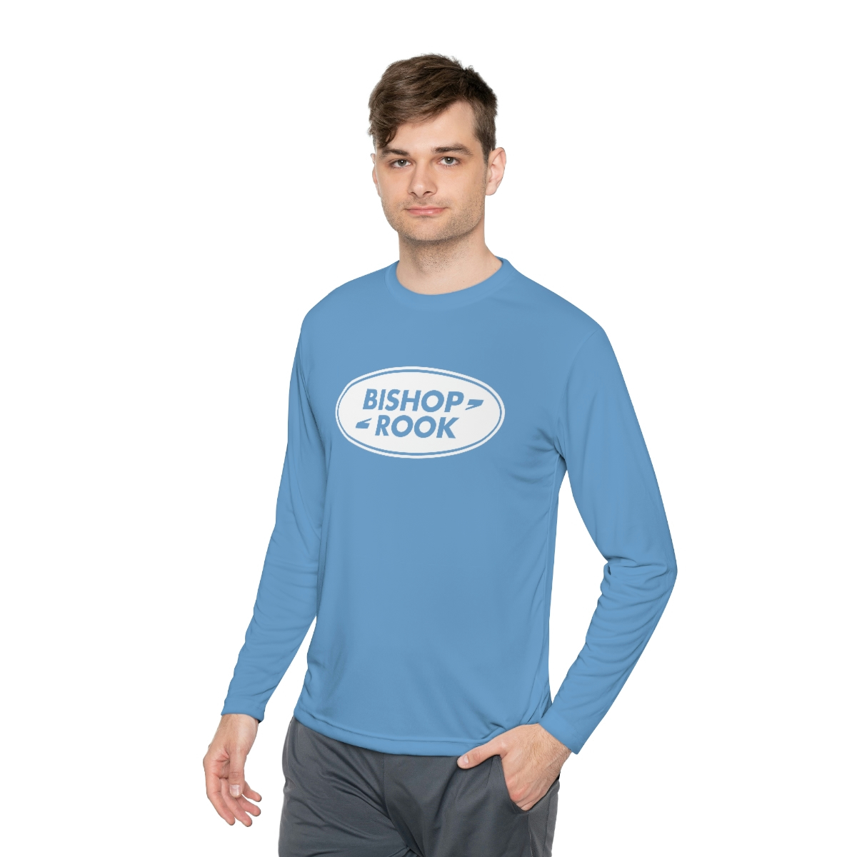 Bishop+Rook Oval - Unisex Lightweight Long Sleeve Tee - Image 3