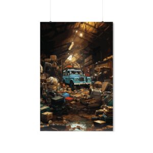 Land Rover Barn Find - Bishop+Rook Defenders - Premium Matte Posters